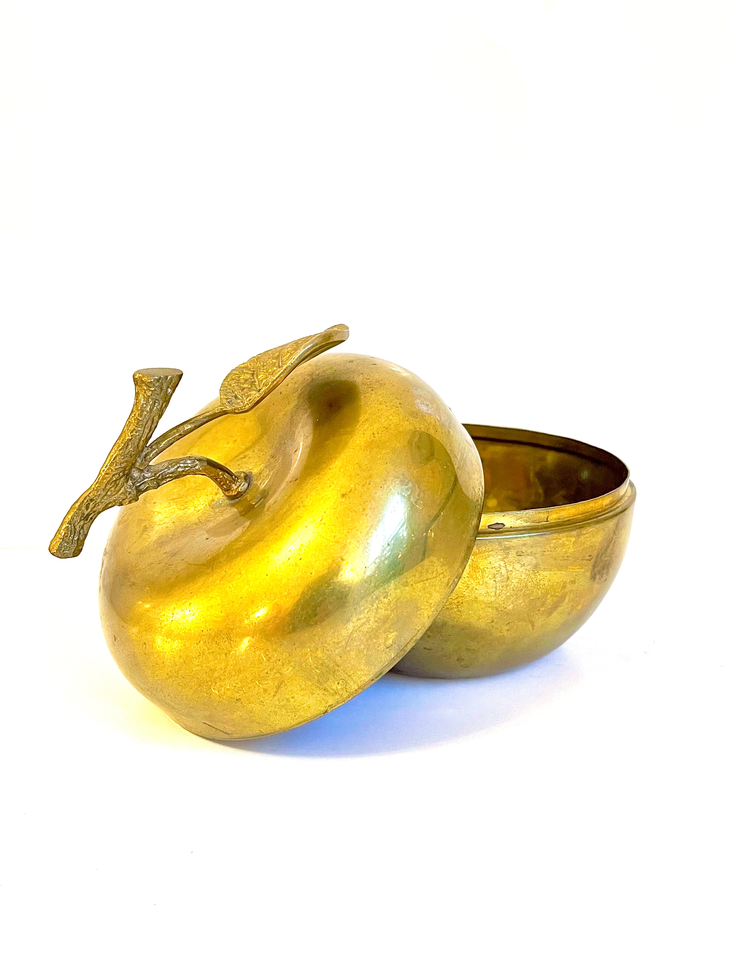 vintage brass apple