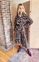 Load image into Gallery viewer, Animal Print Button Up Dress
