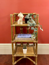 Load image into Gallery viewer, Vintage Wicker and Bamboo Stand
