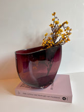 Load image into Gallery viewer, Vintage Aubergine Blown Glass Vase
