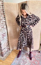 Load image into Gallery viewer, Animal Print Button Up Dress
